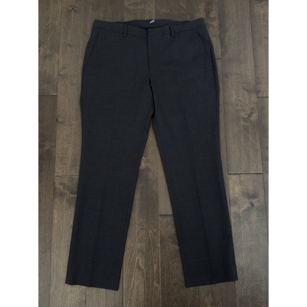 Cole Hann Men's 34X30 Grey Wool Blend Dress Pants Grand OS Performance Stretch